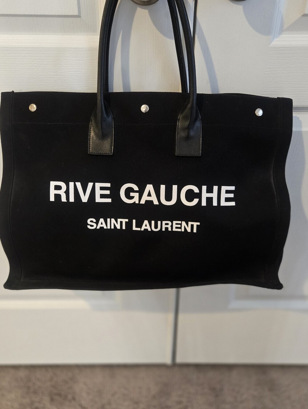 Saint Laurent Black Tote Bag - Classic Logo